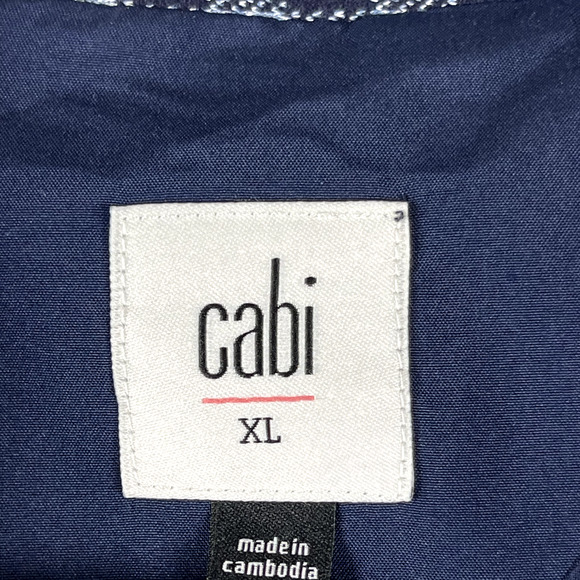 Cabi Explorer Checkup Long Blazer Womens XL Blue Dark Academia School Career - Picture 7 of 15